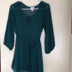 Teal green maternity blouse